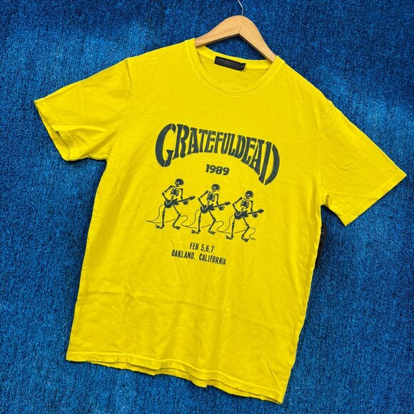 Grateful Dead 1989 Oakland Rock Yellow T-Shirt Size Medium - Picture 3 of 4